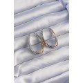 Brass Gold Silver Color Long Curved Earrings