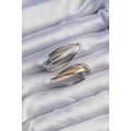 Brass Gold Silver Color Long Curved Earrings