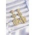Brass Gold Color Geometric Crushing Plate Earrings