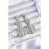 Brass Silver Color Geometric Crushing Plate Earrings