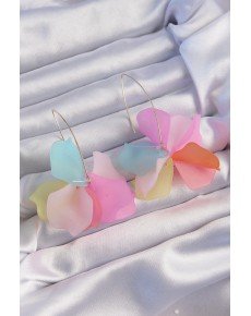 Brass Mixed Color Flora Earrings