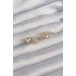 Brass Gold Color Large Zircon Stone Curved Minimal Butterfly Hoop Earrings