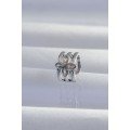 Brass Silver Color Clover Earcuff Earring Brass Silver Color Clover Earcuff Earring