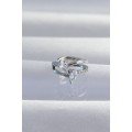 Brass Silver Color Zircon Stone Drop Earcuff Earring