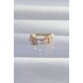 Brass Gold Color Zircon Stone Plated Earcuff Earring