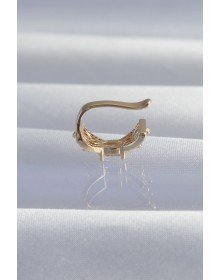 Brass Gold Color Zircon Stone Plated Earcuff Earring
