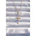 316L Steel Chain Gold Color Zircon Stone Phoenix Necklace