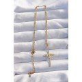 316L Steel Chain Gold Color Zircon Stone Phoenix Necklace