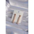 XUPING Rose Color Zircon Stone Waterway Earrings