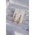 XUPİNG Rose Color Zircon Stone Geometric Dangle Earrings