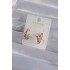 XUPING Rose Color Zircon Stone Hoop Earrings