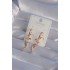 XUPING Rose Color Zircon Stone Lizard Model Hoop Earring