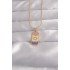 316L Steel Gold Color Mixed Enamel Moon Figure Tarot Necklace