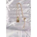 316L Steel Gold Color Mixed Enamel Hand Figure Tarot Necklace 316L Steel Gold Color Mixed Enamel Hand Figure Tarot Necklace