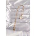 316L Steel Gold Color White Enamel Mixed Figured Tarot Necklace 316L Steel Gold Color White Enamel Mixed Figured Tarot Necklace