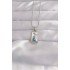 316L Steel Silver Color White Enamel Girl Figure Tarot Necklace