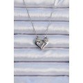 316L Steel Chain Silver Color Zircon Stone Magnet Heart Necklace