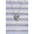 316L Steel Chain Silver Color Zircon Stone Magnet Heart Necklace