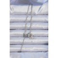 316L Steel Chain Silver Color Zircon Stone Shining Star Necklace
