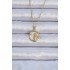 316L Steel Chain Gold Color Zircon Stone Enameled Angel Necklace