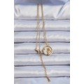 316L Steel Chain Gold Color Zircon Stone Enameled Angel Necklace