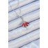 316L Steel Chain Silver Color Red Skirt Zircon Stone Ballerina Necklace