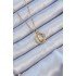 316L Steel Chain Gold Color Zircon Stone Ataturk Necklace with Crescent and Star Symbol