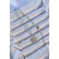 316L Steel Chain Silver Color Zircon Stone Pole Star Necklace