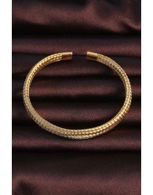 316L Steel Gold Color Mesh Appearance Men's Bracelet