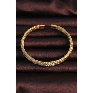316L Steel Gold Color Mesh Appearance Men's Bracelet