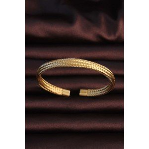 316L Steel Gold Color Mesh Appearance Men's Bracelet