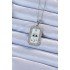 316L Steel Chain Silver Color Enameled Zircon Stone Eye Figure Tarot Necklace