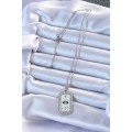 316L Steel Chain Silver Color Enamel Zircon Stone Eye Figure Tarot Necklace