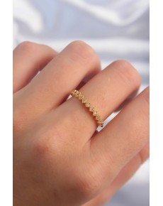 Brass Gold Color Minimal Rowed Zircon Stone Adjustable Ring Brass Gold Color Minimal Rowed Zircon Stone Adjustable Ring