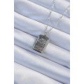 316L Steel Chain Aged Silver Color Tarot Necklace with Moon Figure 316L Steel Chain Aged Silver Color Tarot Necklace with Moon Figure