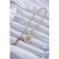 316L Steel Chain Gold Color Zircon Stone Minimal Daisy Figured Tarot Necklace