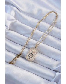 316L Steel Chain Gold Color Zircon Stone Minimal Daisy Figured Tarot Necklace