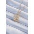 316L Steel Chain Gold Color Zircon Stone Tarot Necklace with Lion Figure