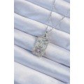 316L Steel Chain Silver Color Lilac Zircon Stone Tarot Necklace