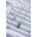 316L Steel Chain Silver Color Zircon Stone Blue Marble Pattern Crown Model Tarot Necklace 316L Steel Chain Silver Color Zircon Stone Blue Marble Pattern Crown Model Tarot Necklace