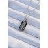 316L Steel Chain Silver Color Black Enamel Tarot Necklace
