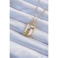 316L Steel Chain Gold Color White Enamel Tarot Necklace