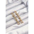 316L Steel Gold Color Pendant Earrings