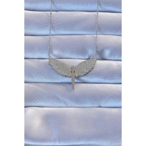 316L Steel Silver Color Zircon Stone Michael Necklace