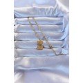 316L Gold Color Embroidered Vintage Necklace with Evil Eye 316L Gold Color Embroidered Vintage Necklace with Evil Eye