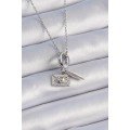 316L Steel Silver Color Heart Detail Letter Figure Charm Model Women s Necklace