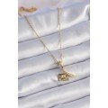 316L Steel Gold Color Heart Detail Letter Figure Charm Model Women s Necklace