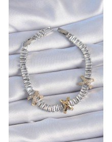 Brass Silver Color Stone Waterway Model VIP Series Women's Bracelet