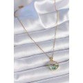 316L Steel Chain Gold Color Zircon Stone Sea View Pole Star Model Women s Necklace 316L Steel Chain Gold Color Zircon Stone Sea View Pole Star Model Women s Necklace