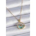 316L Steel Chain Gold Color Zircon Stone Sea View Pole Star Model Women s Necklace 316L Steel Chain Gold Color Zircon Stone Sea View Pole Star Model Women s Necklace